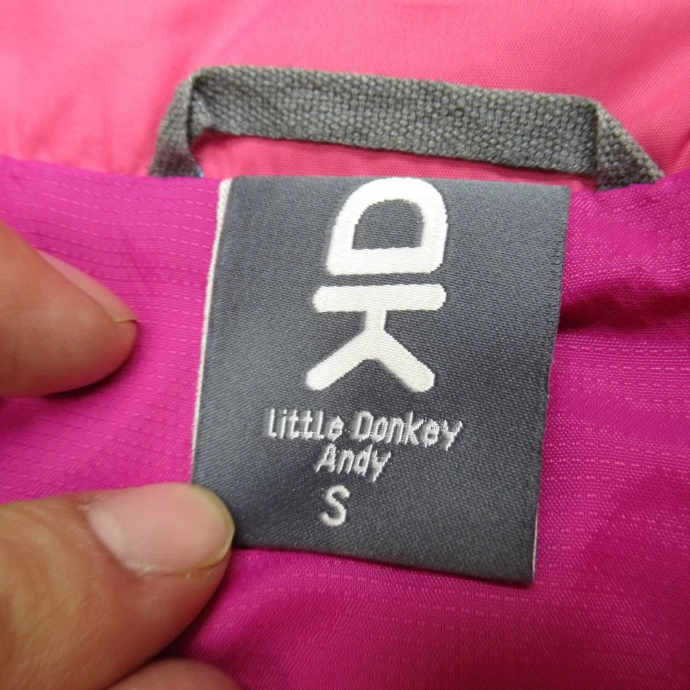 Little Donkey Andy Jacket Womens Small Pink Purple Hooded Water‎ Resistant Rain